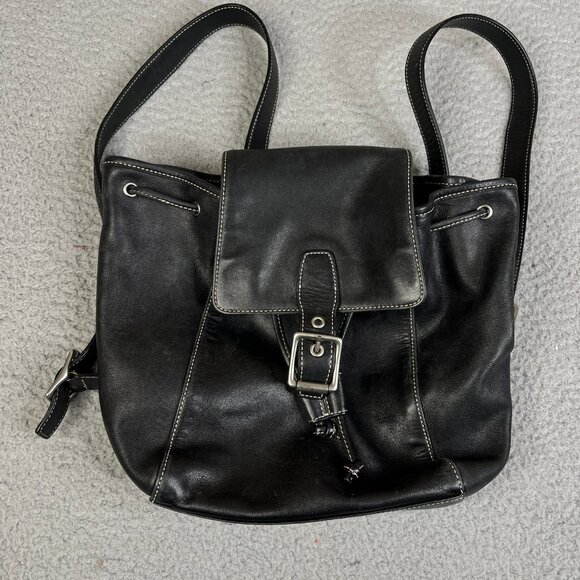 Vintage Coach Legacy Mini Black Backpack Bag #9569 - Picture 1 of 12